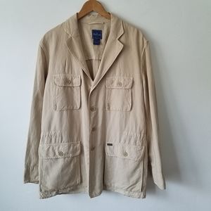 Lightweight Jacket Coat Mens Large - Falconnable Linen
